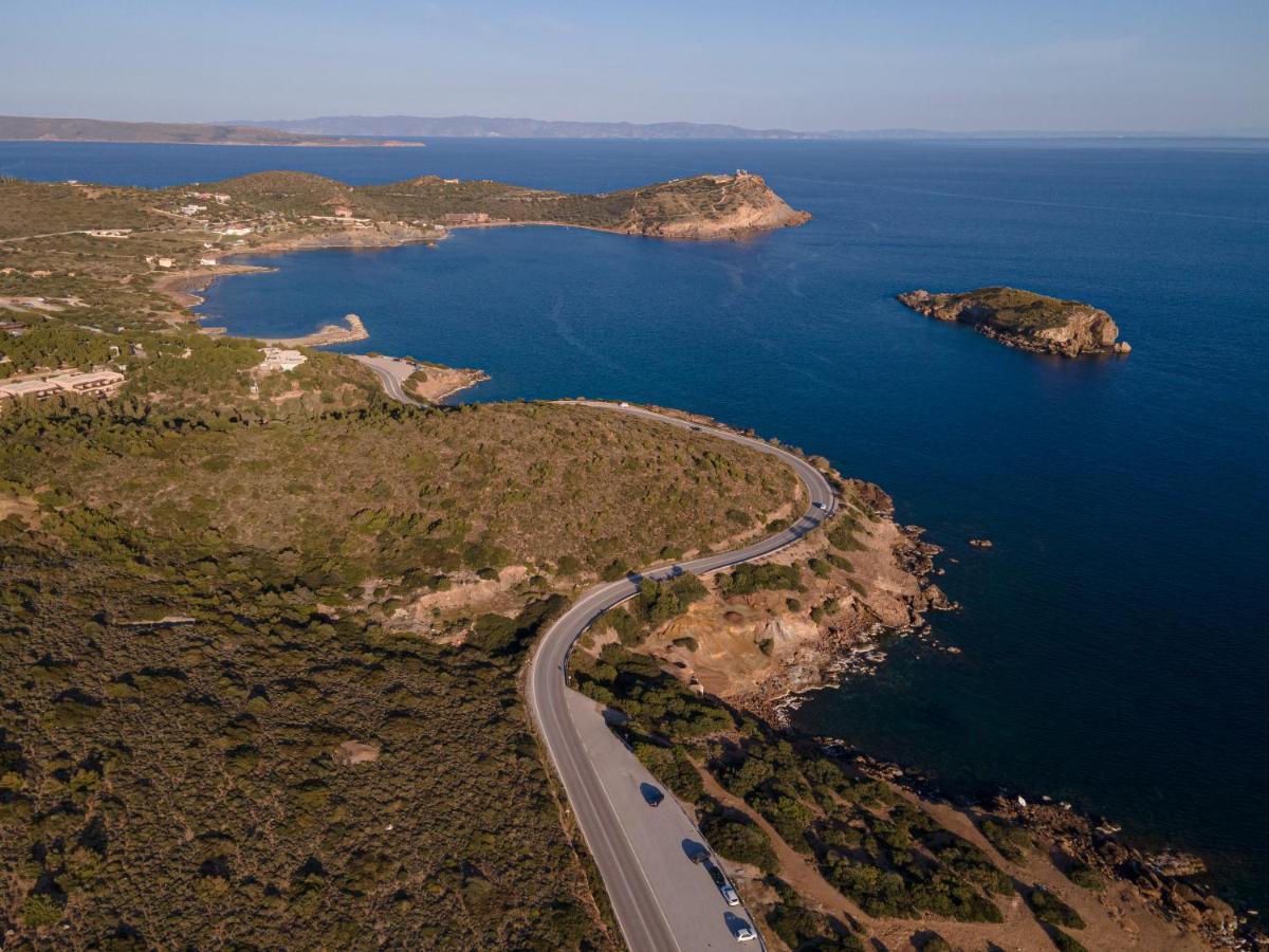 Sounio Black Villa Kap Kap Sounion Exterior foto